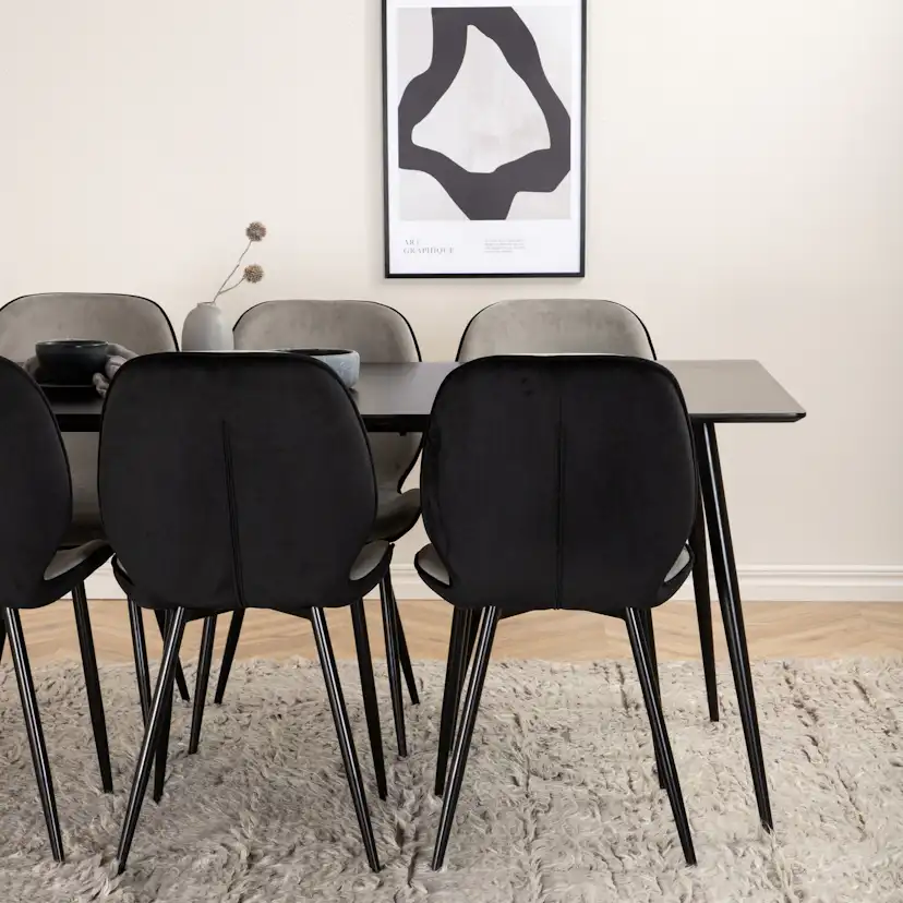 Matgrupp Venture Home Silvia med 6 Elisa Stolar Sammet