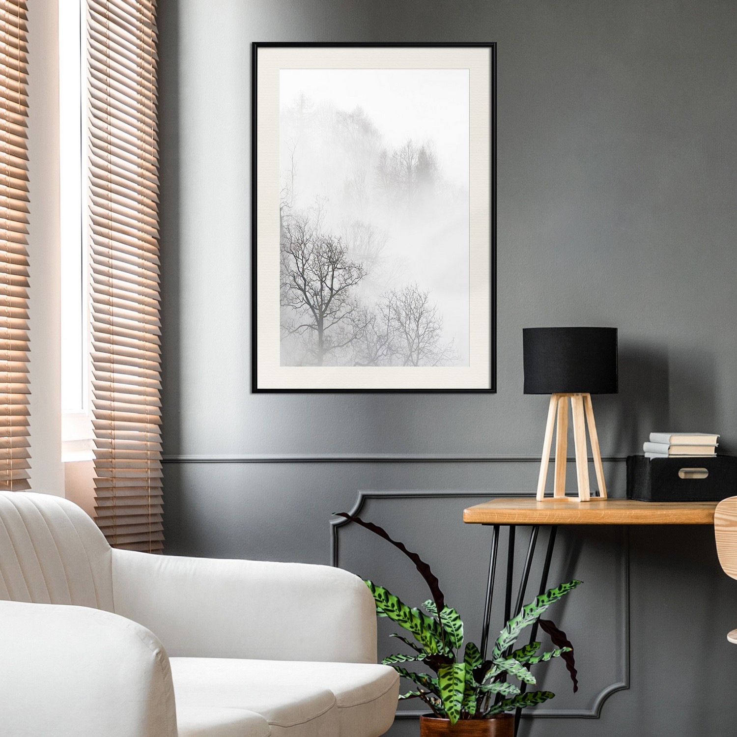 Poster Artgeist Affisch Trees In The Fog