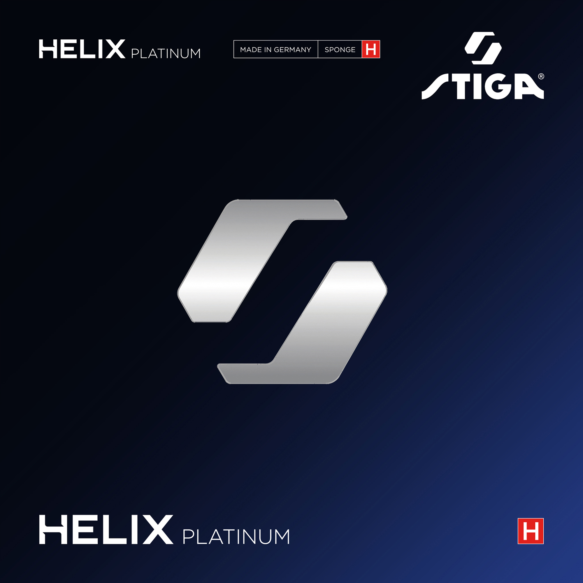 Bordtennisgummi Stiga Sports Helix Platinum H Black 2.2