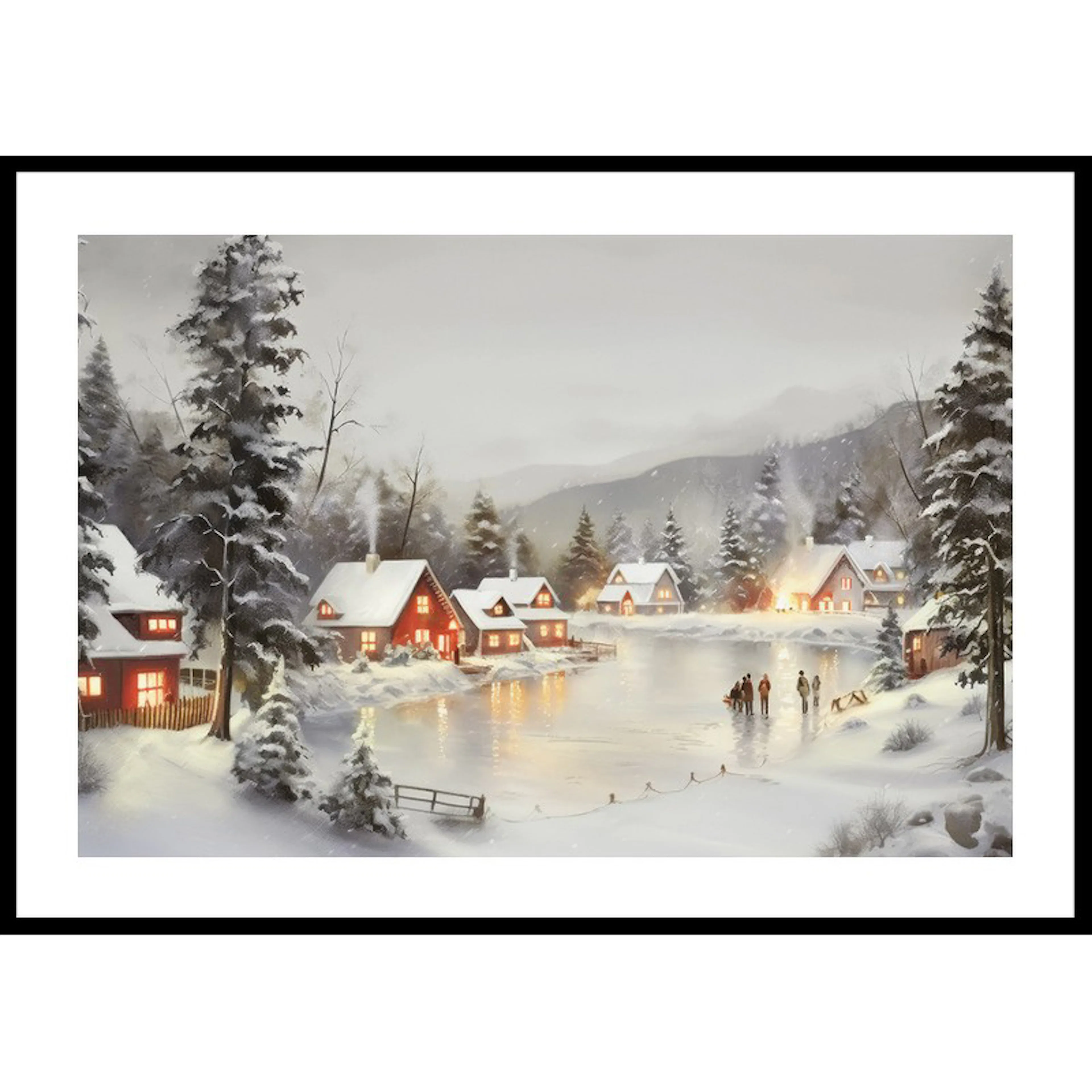 Winter Village No2 30x40 30x40 cm