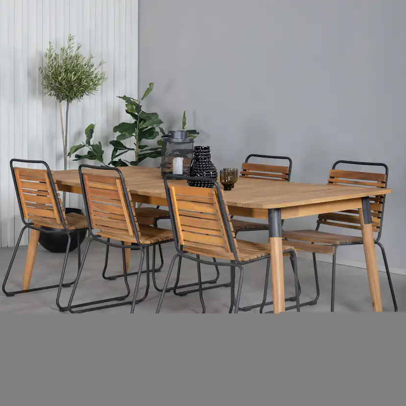 Matgrupp Utomhus Venture Home Julle med 6 Boy Trädgårdsstolar
