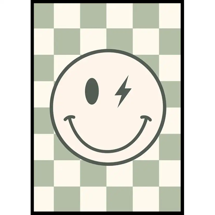 Poster Gallerix Green Smiley Flash