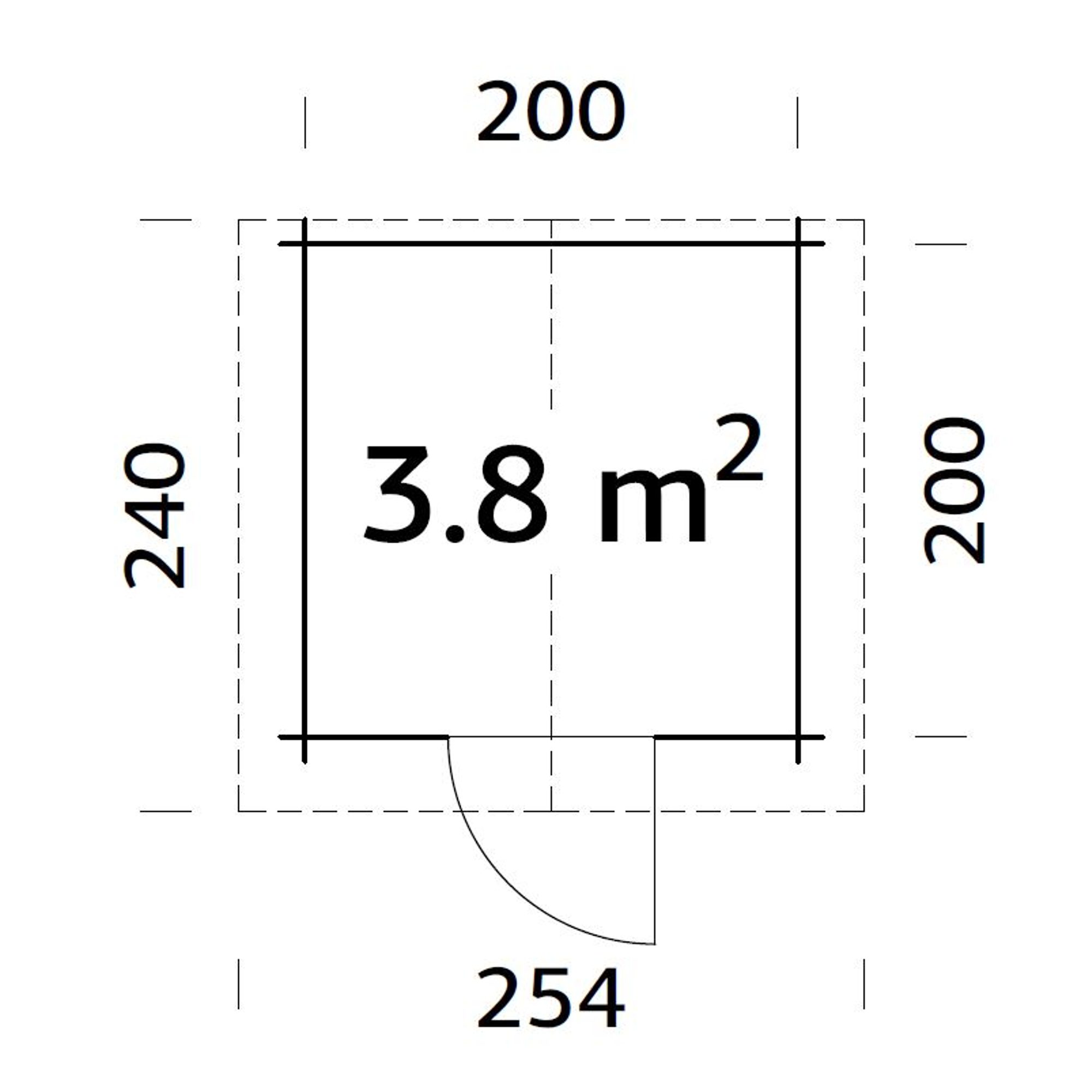 Vivian 4m2 (inv. 3,8 m2) Obehandlad
