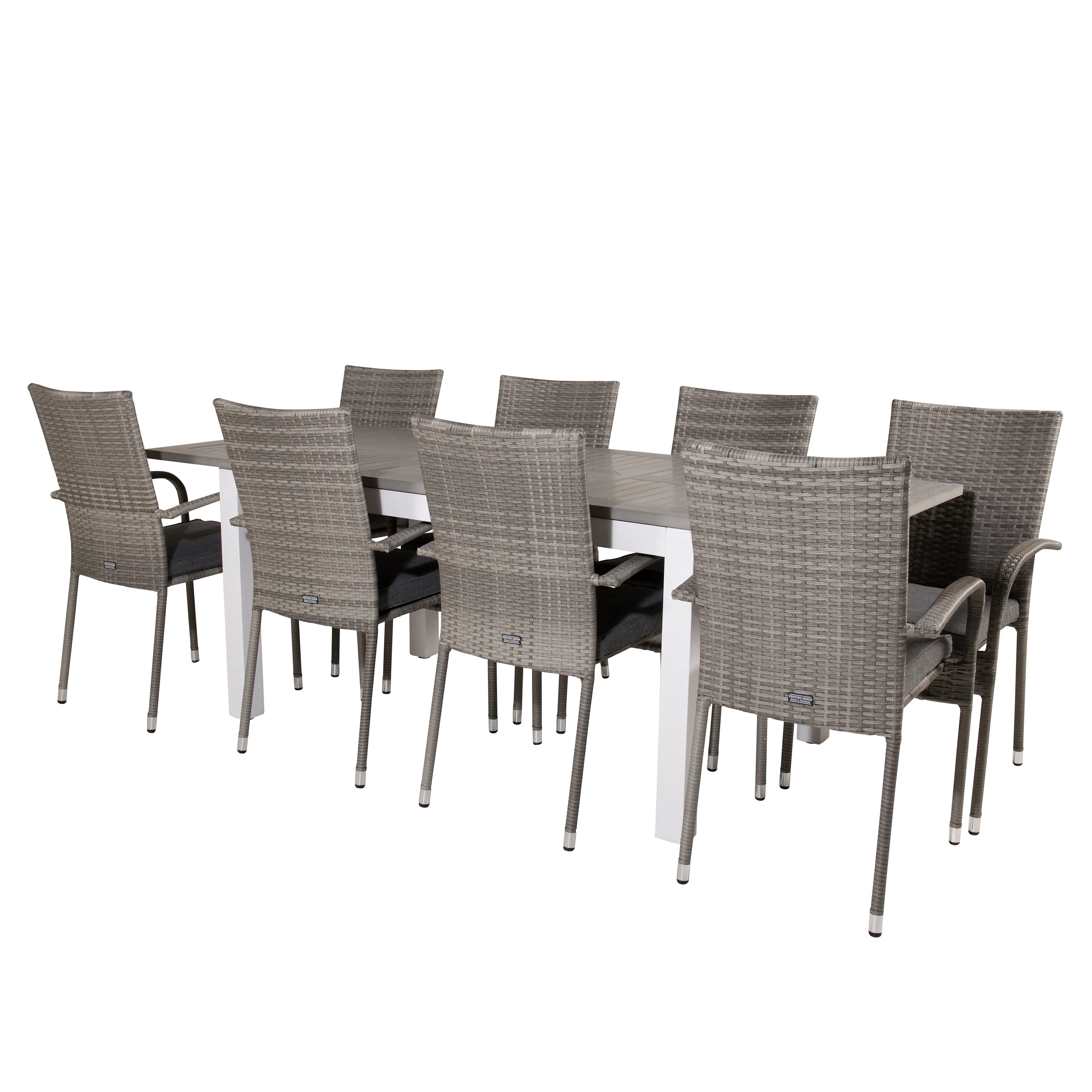 Matgrupp Venture Home Aleyna 160/240 med 8 Asta Stolar