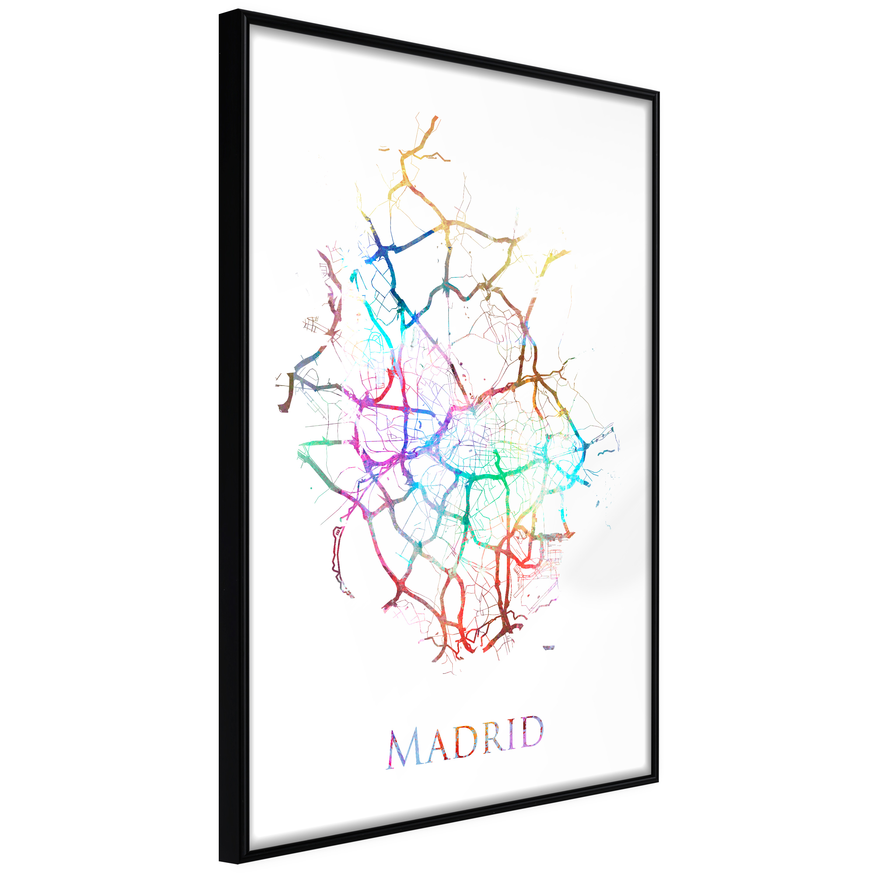 Affisch - Madrid [Poster] 20x30 Svart ram, 20x30 cm