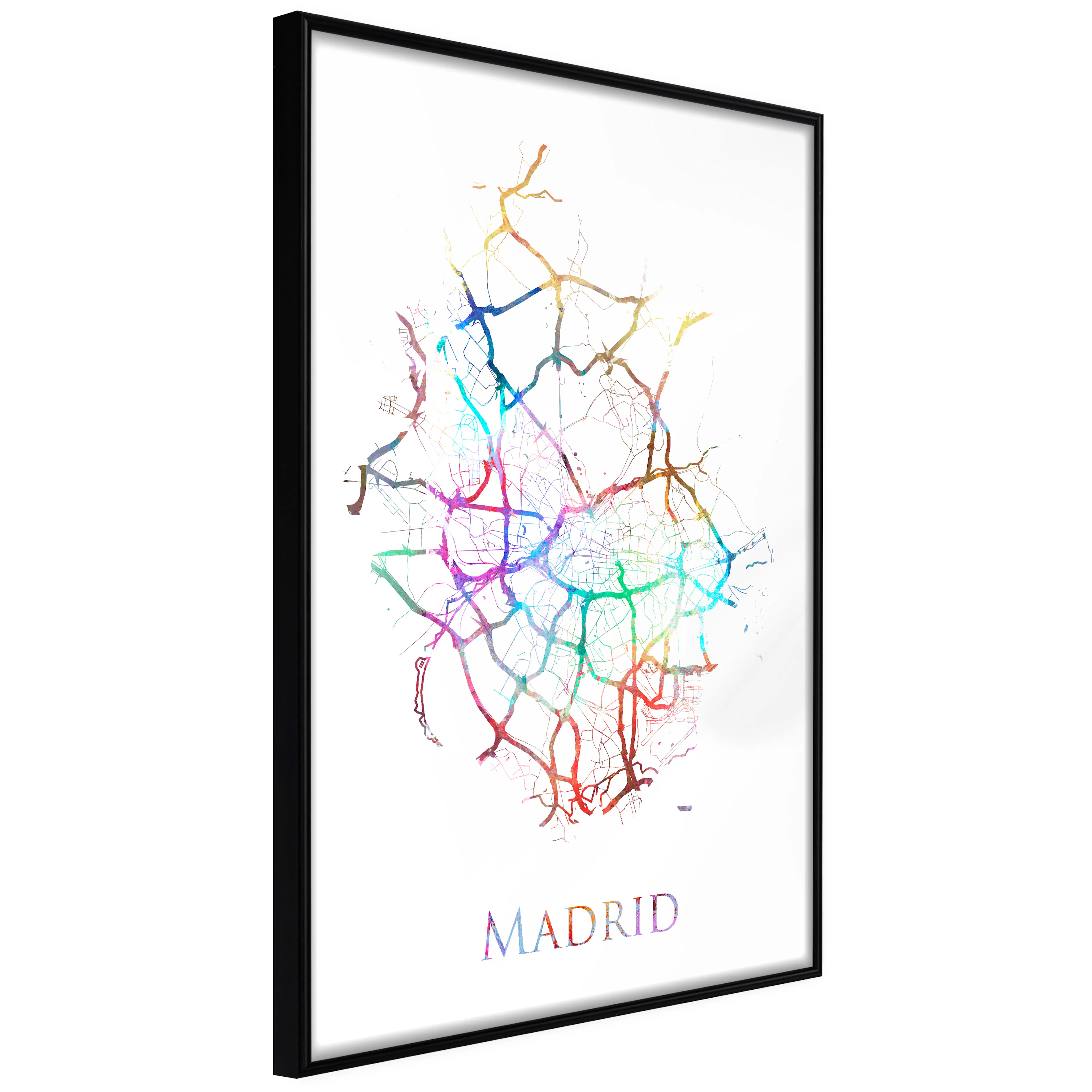 Affisch - Madrid [Poster] 40x60 Svart ram, 40x60 cm