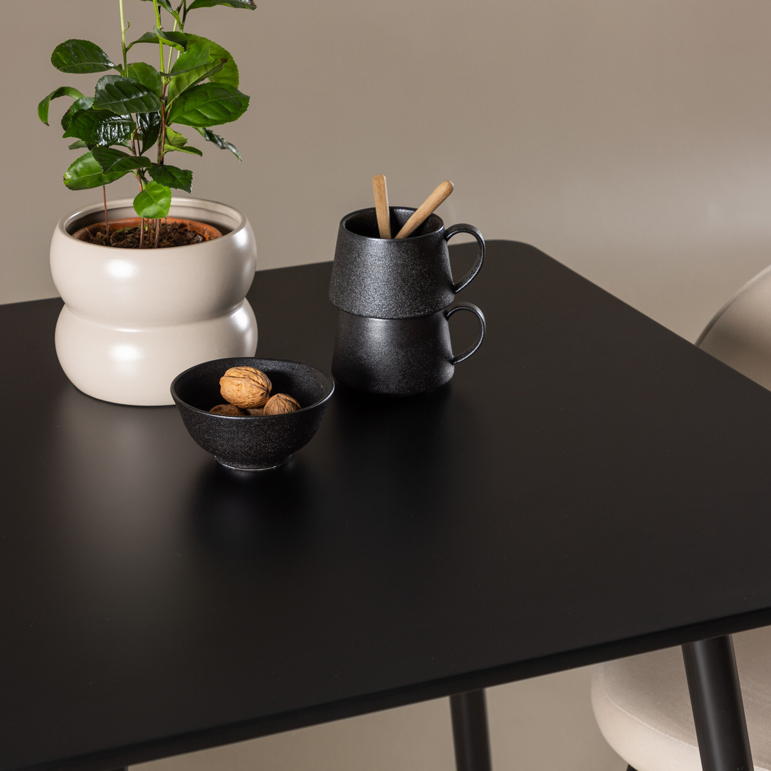 Svart/Beige