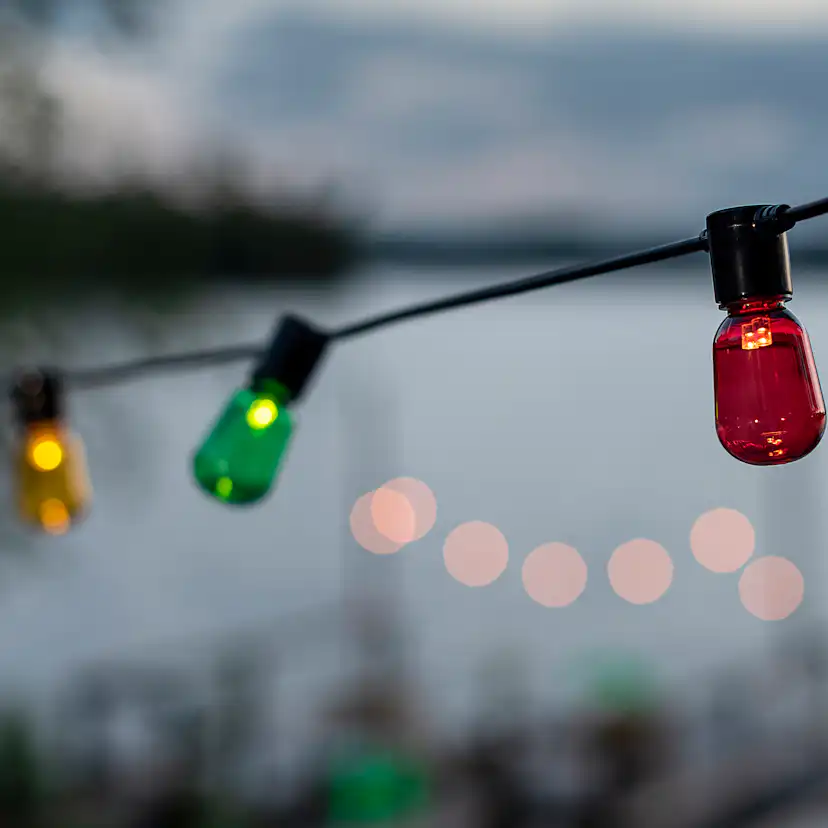 Ljusslinga Gnosjö Konstsmide Ovala lampor LED E14