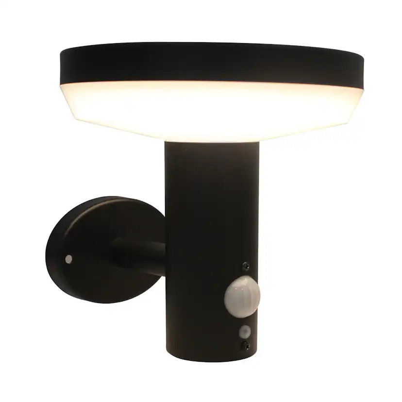 Solcellsarmatur Gelia Hojskär Vägg Sensor Svart 3,7V 2200 Mah