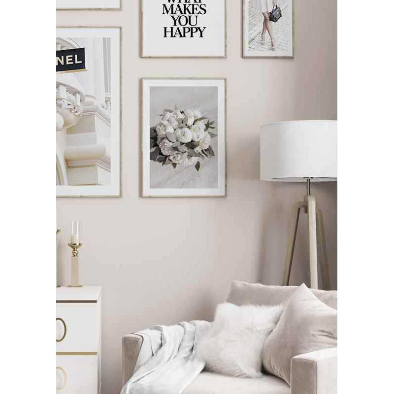 Poster Gallerix White Peonies