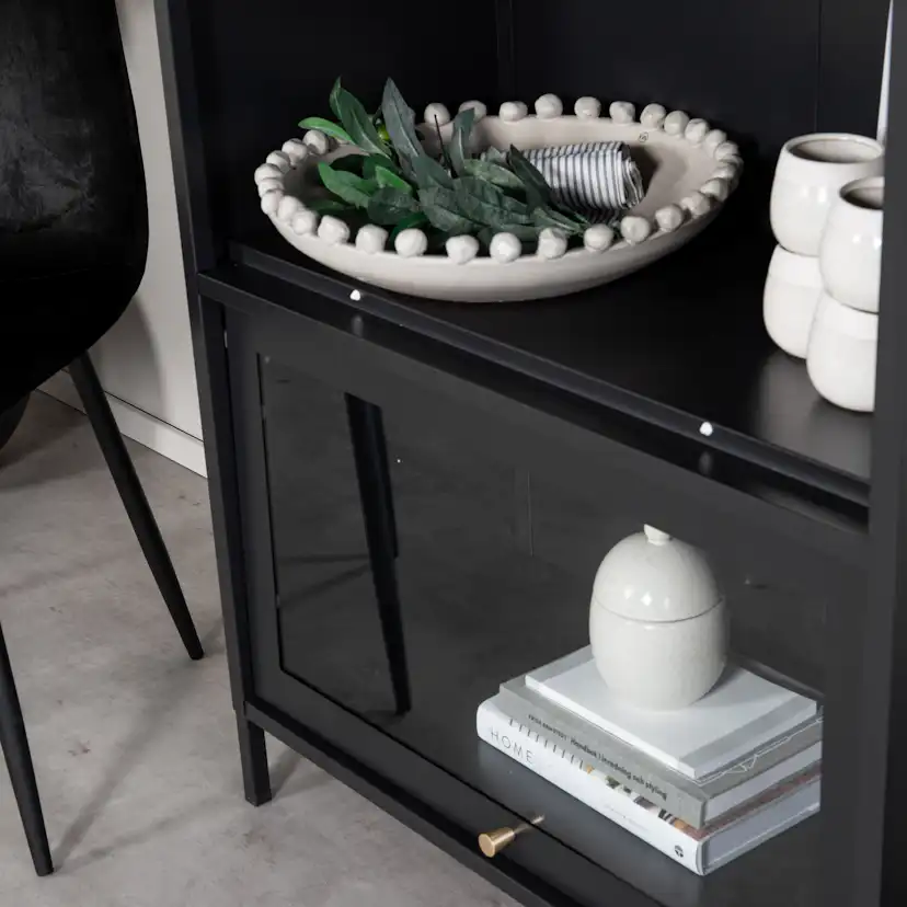 Bakal - Low cabinet - Black Svart