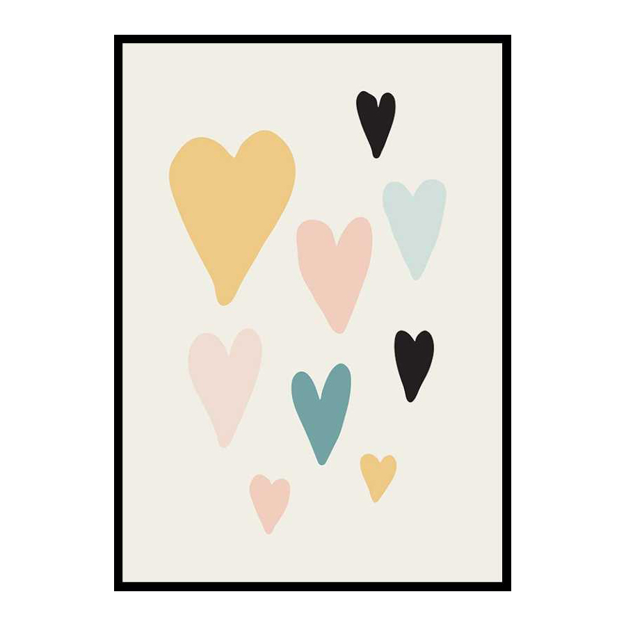 Poster Gallerix Playful Hearts