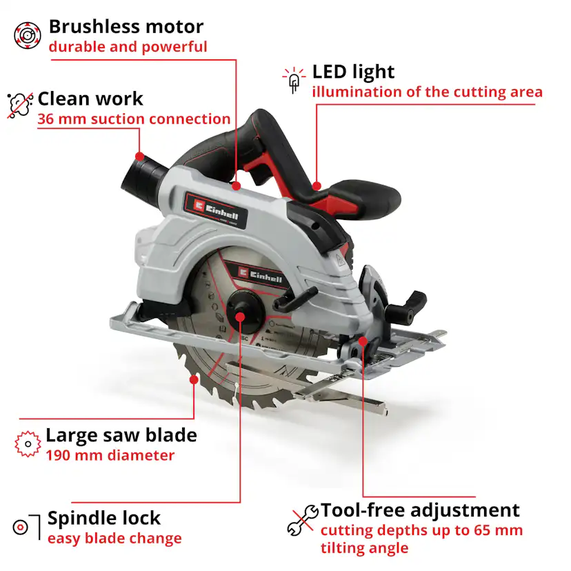 Cirkelsåg Einhell TE-CS 18/190 Li BL-Solo