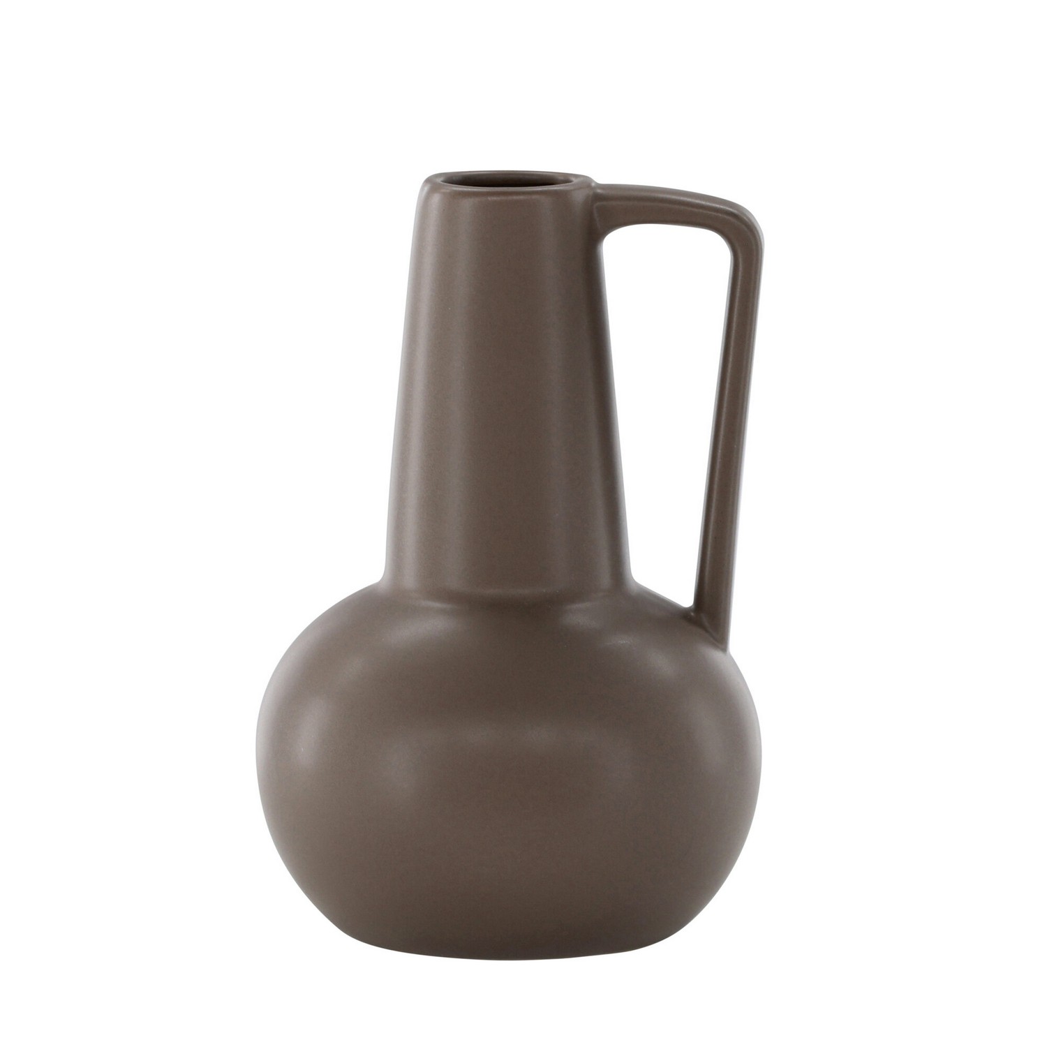 Lane Vase - Matte Brown - 15*15*22cm Svart
