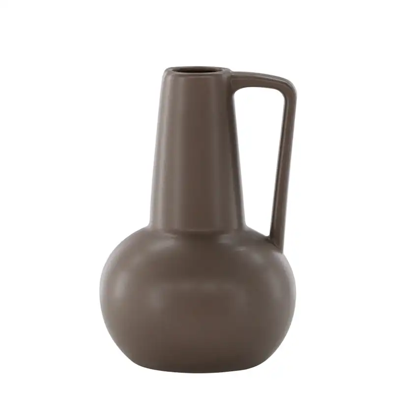 Lane Vase - Matte Brown - 15*15*22cm Svart