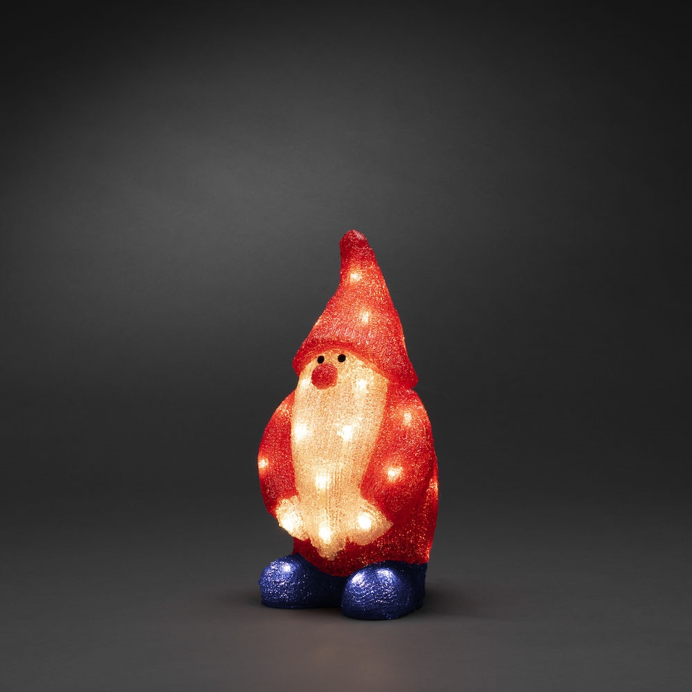Dekorationsfigur Gnosjö Konstsmide Tomte Akryl 36 cm 32 LED