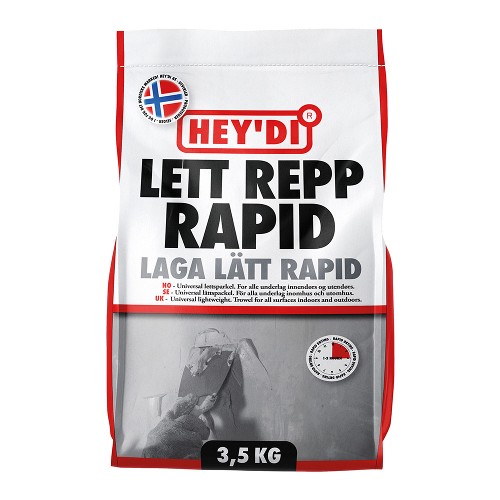 Spackel Heydi Laga Lätt Rapid 3,5 kg