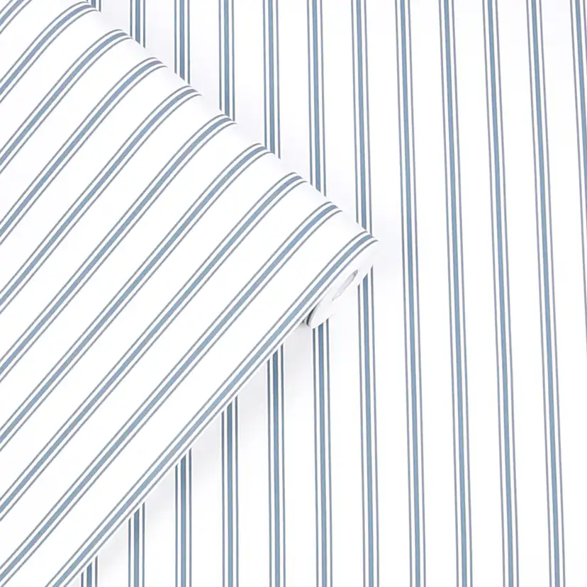 Tapet Laura Ashley Farnworth Stripe Smoke Blå 122752