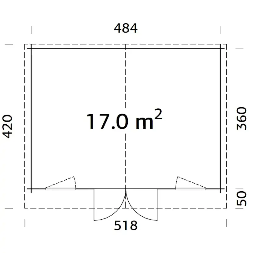 Stuga Palmako Klara 17,4 m2