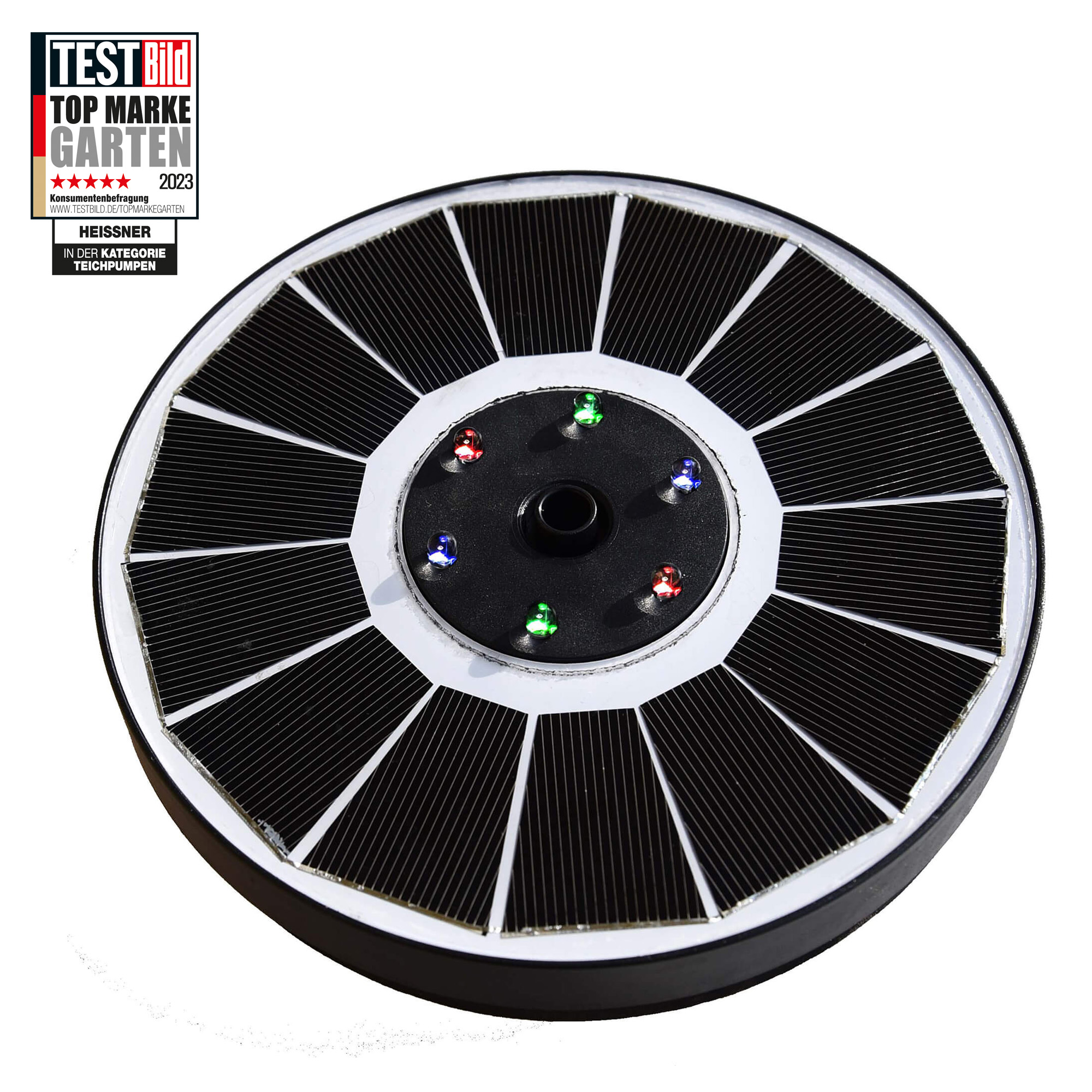 Fontän Heissner Flytande Soldriven 150 l/tim med Batteri