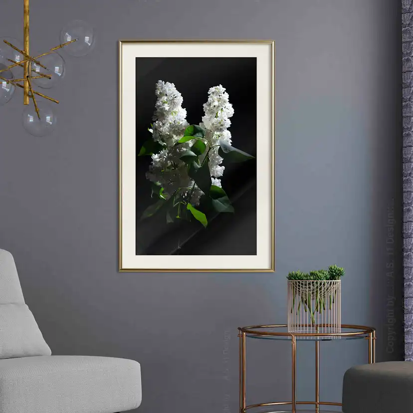 Poster Artgeist Affisch Lilacs at Night