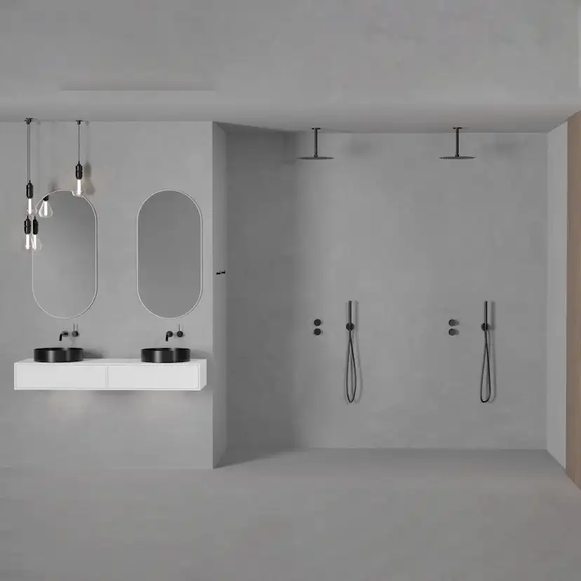Takduschset Scandtap Steel Harmonized 2Z för Inbyggnad