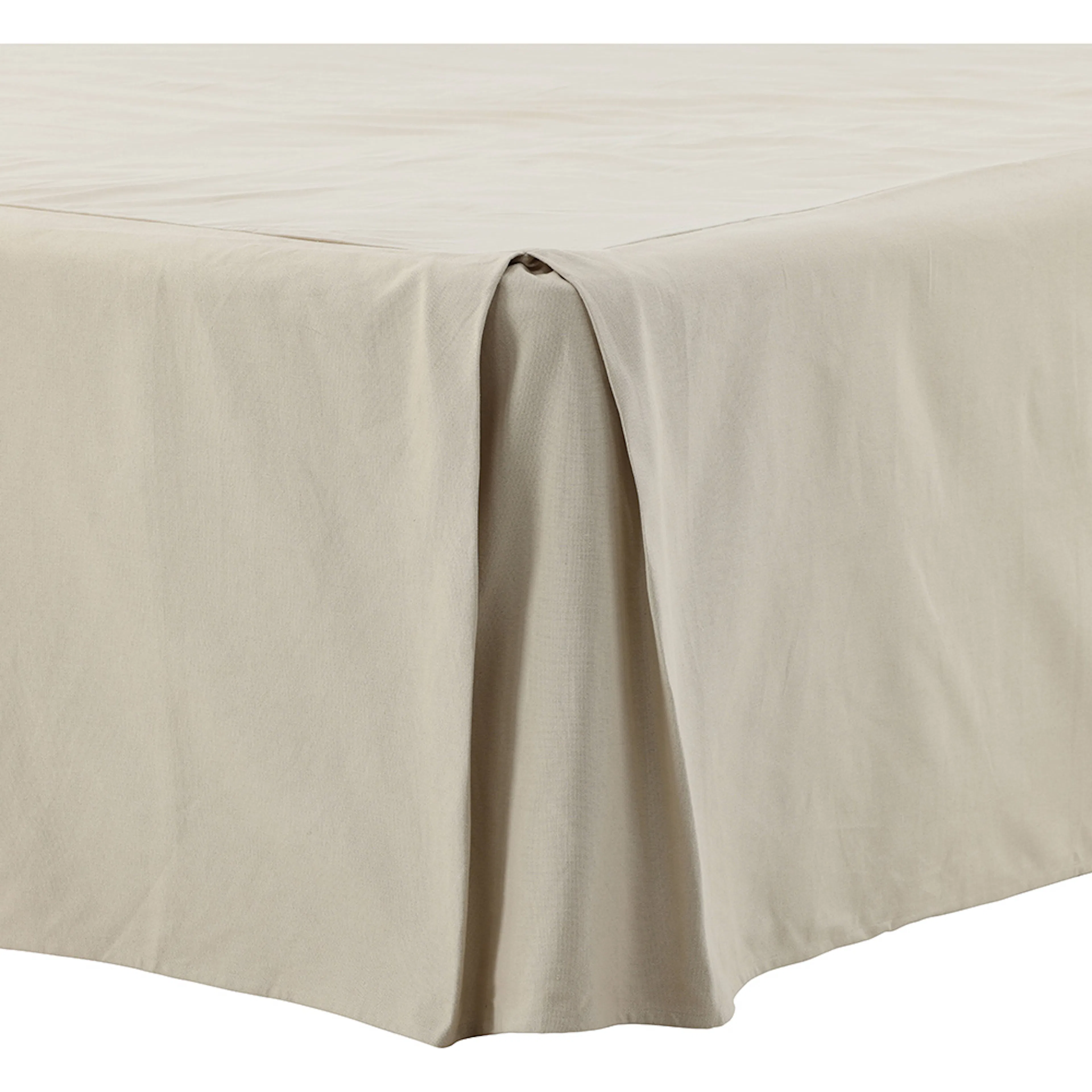 Ziggy Bed Skirt Cotton streight - Beige /  - 200*120 Beige, 120x200 cm