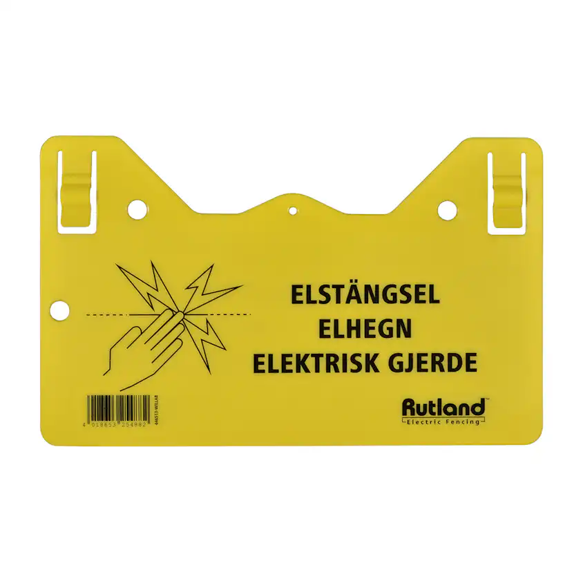 Varningsskylt Willab med tryck på båda sidor