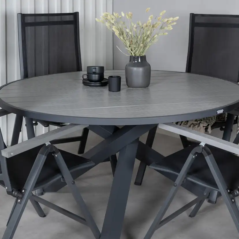 Matgrupp Utomhus Venture Home Pincy Rund med 4 Aleyna PositionsTrädgårdsstolar