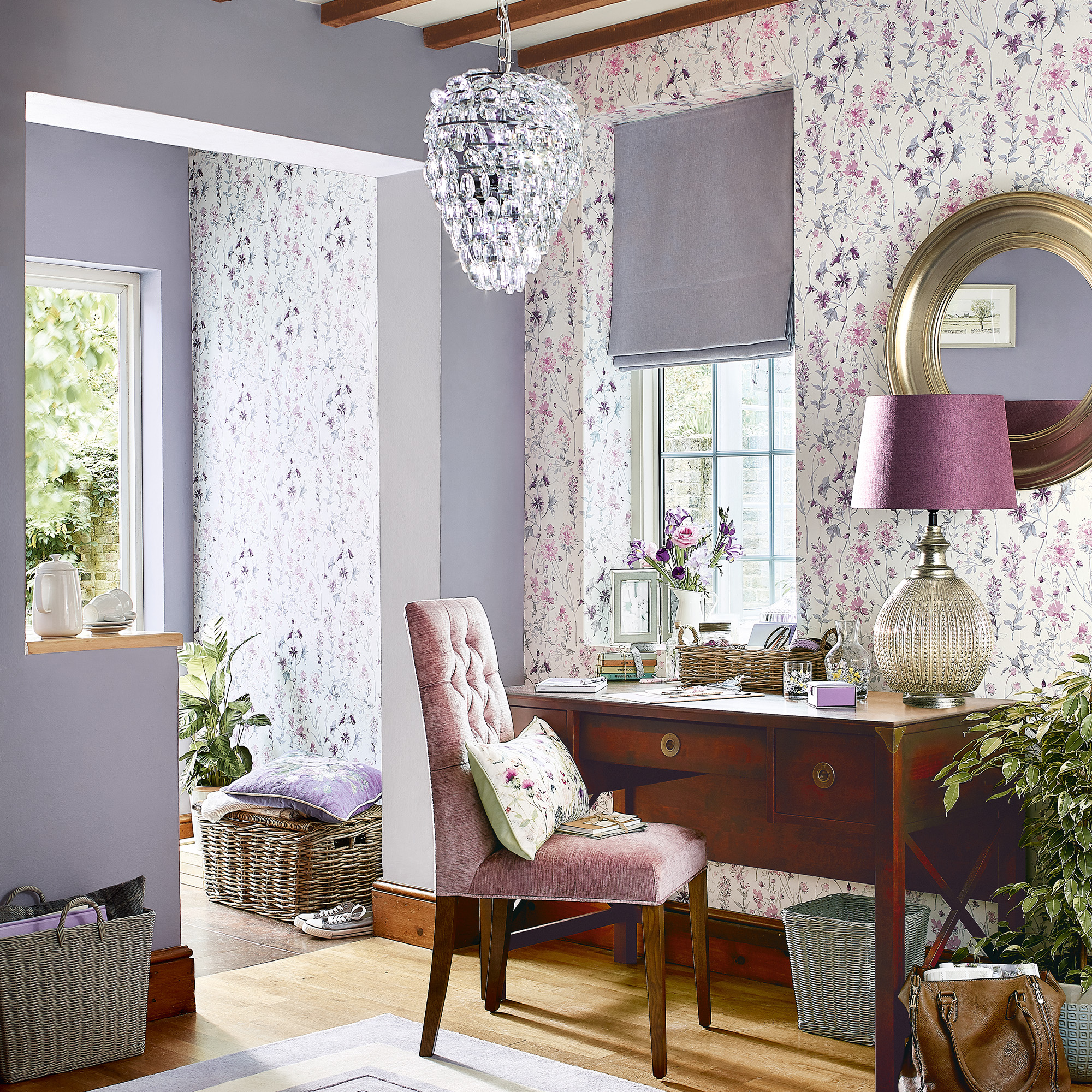 Tapet Laura Ashley Wild Meadow Pale Iris