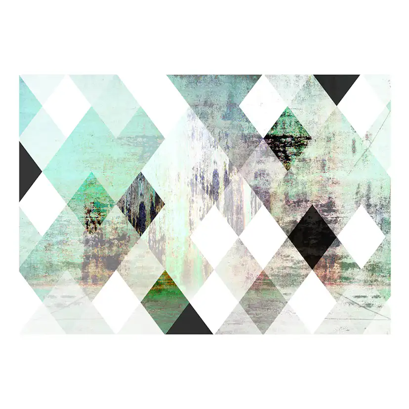 Fototapet Arkiio Rhombic Chessboard Green