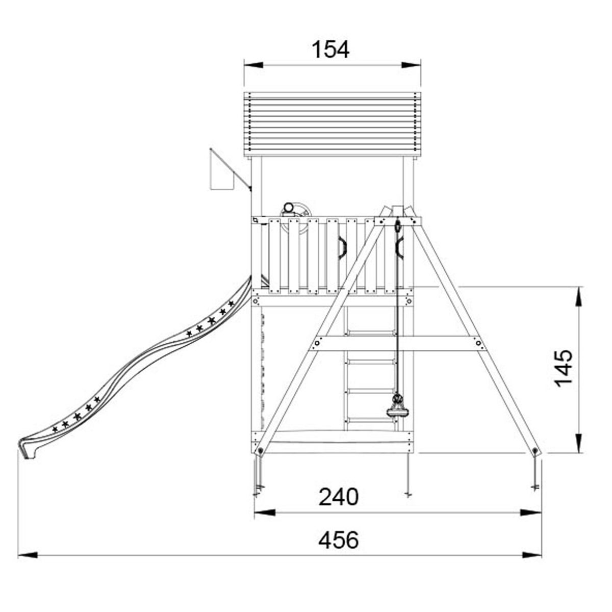 Jungle Gym Sierra lektorn komplett inkl. gungmodul och grön Grön
