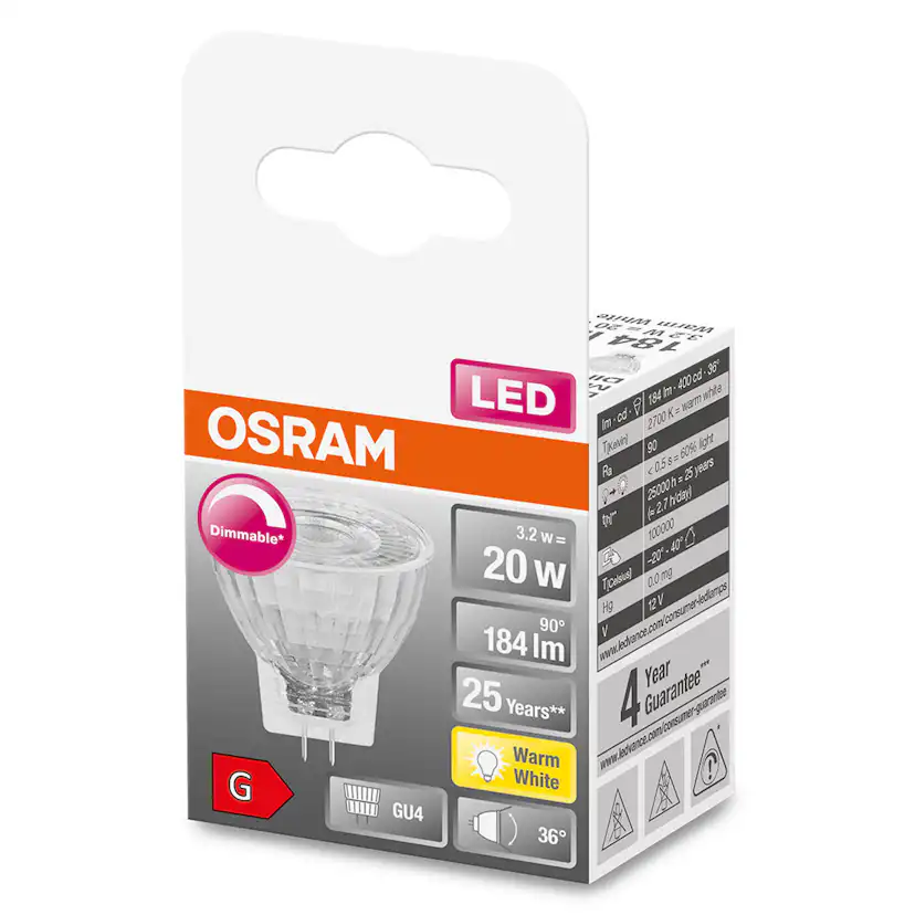 LED-Lampa Osram Mr11 (20) Gu4 Dim 36gr 927