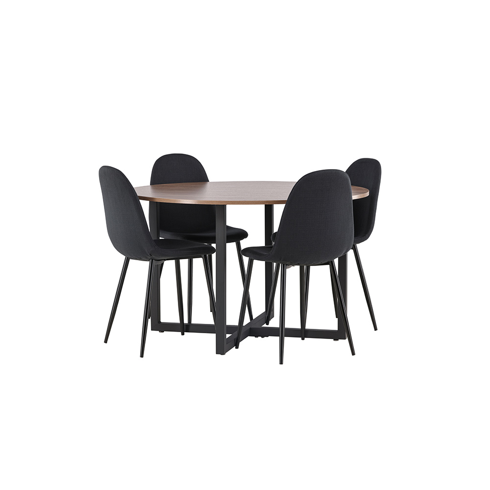 Matgrupp Venture Home Durango Ø 120 cm med 4 Polar Stolar