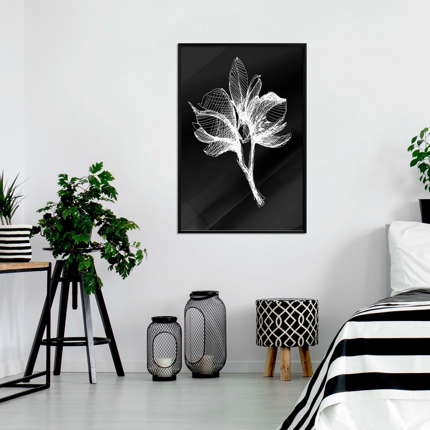 Affisch - Night Flower [Poster] 20x30 Svart ram, 20x30 cm