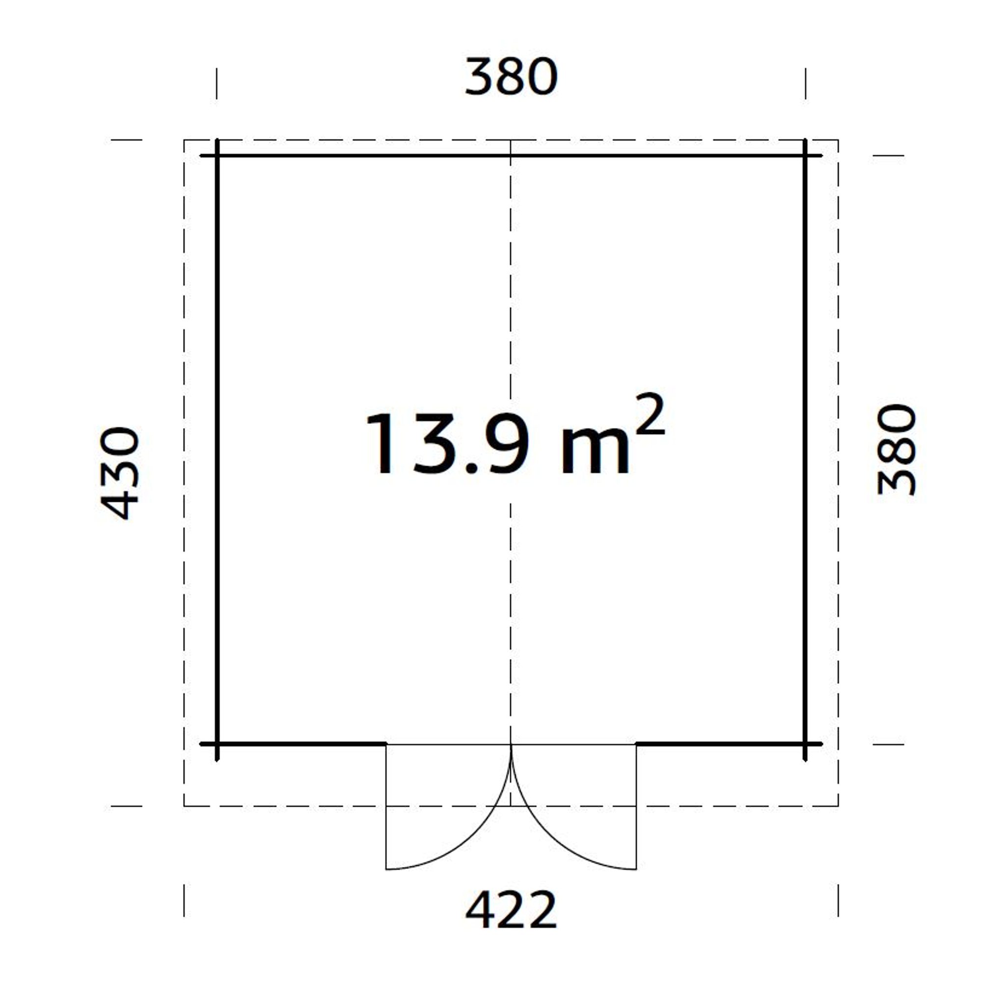 Lotta 14,4 m2 (inv. 13,9 m2) Obehandlad