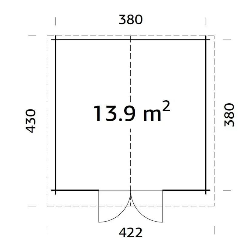 Lotta 14,4 m2 (inv. 13,9 m2) Obehandlad
