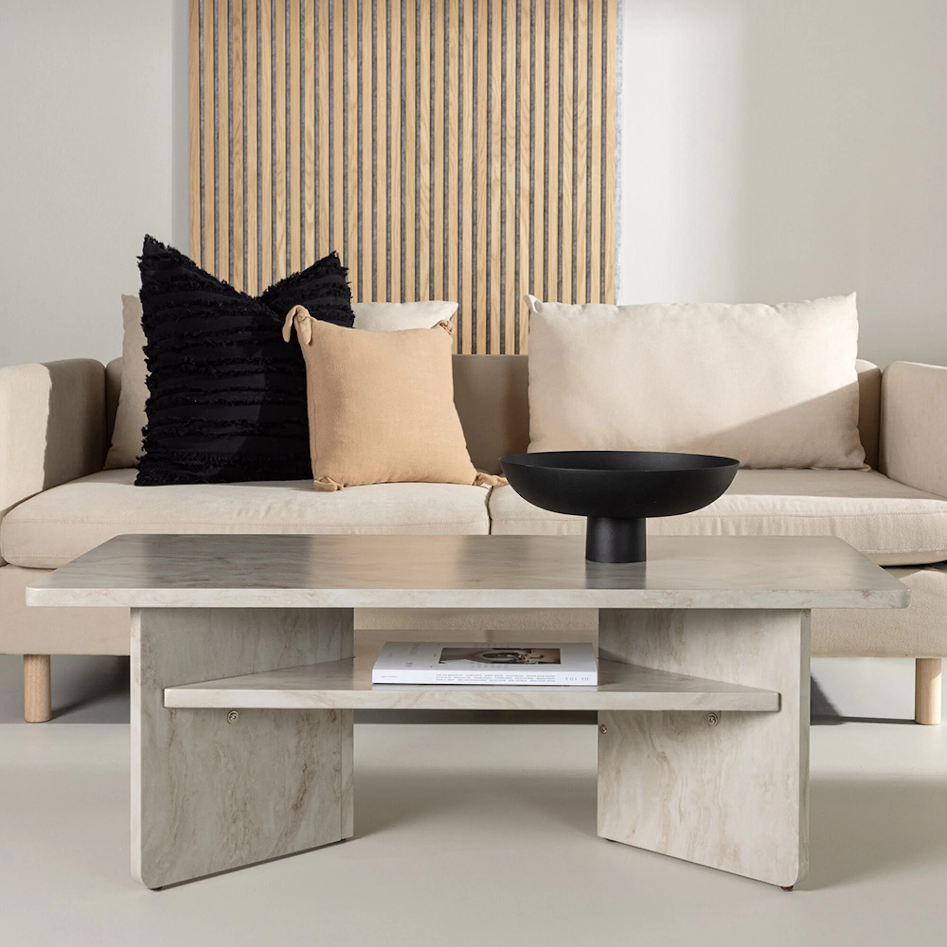 Soffbord Venture Home Ålesund Beige Rektangulärt Vardagsrumsbord