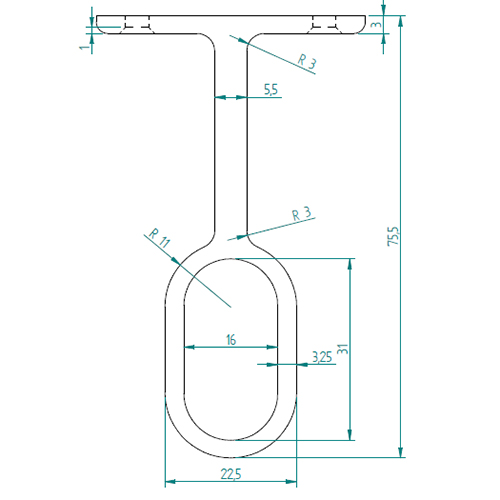 Mittfäste Lundbergs Wide till Klädstång