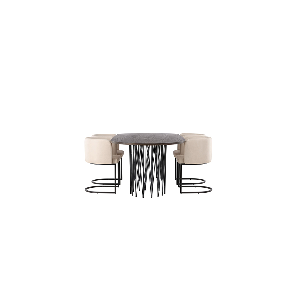 Matgrupp furniture/fashion Stone med 4 Simrishamn Stolar