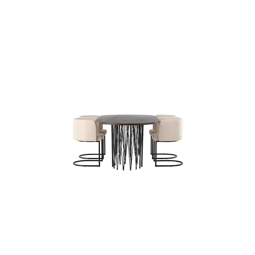 Matgrupp furniture/fashion Stone med 4 Simrishamn Stolar