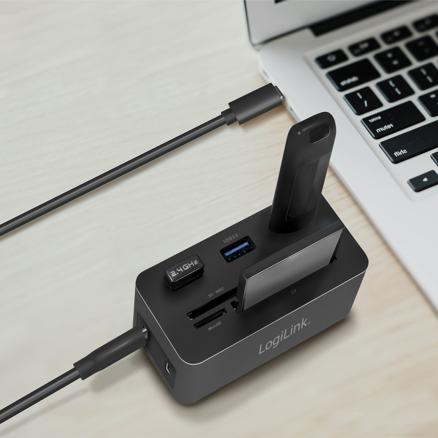 PC-/Mac-minidocka LogiLink HDMI, USB-C, USB