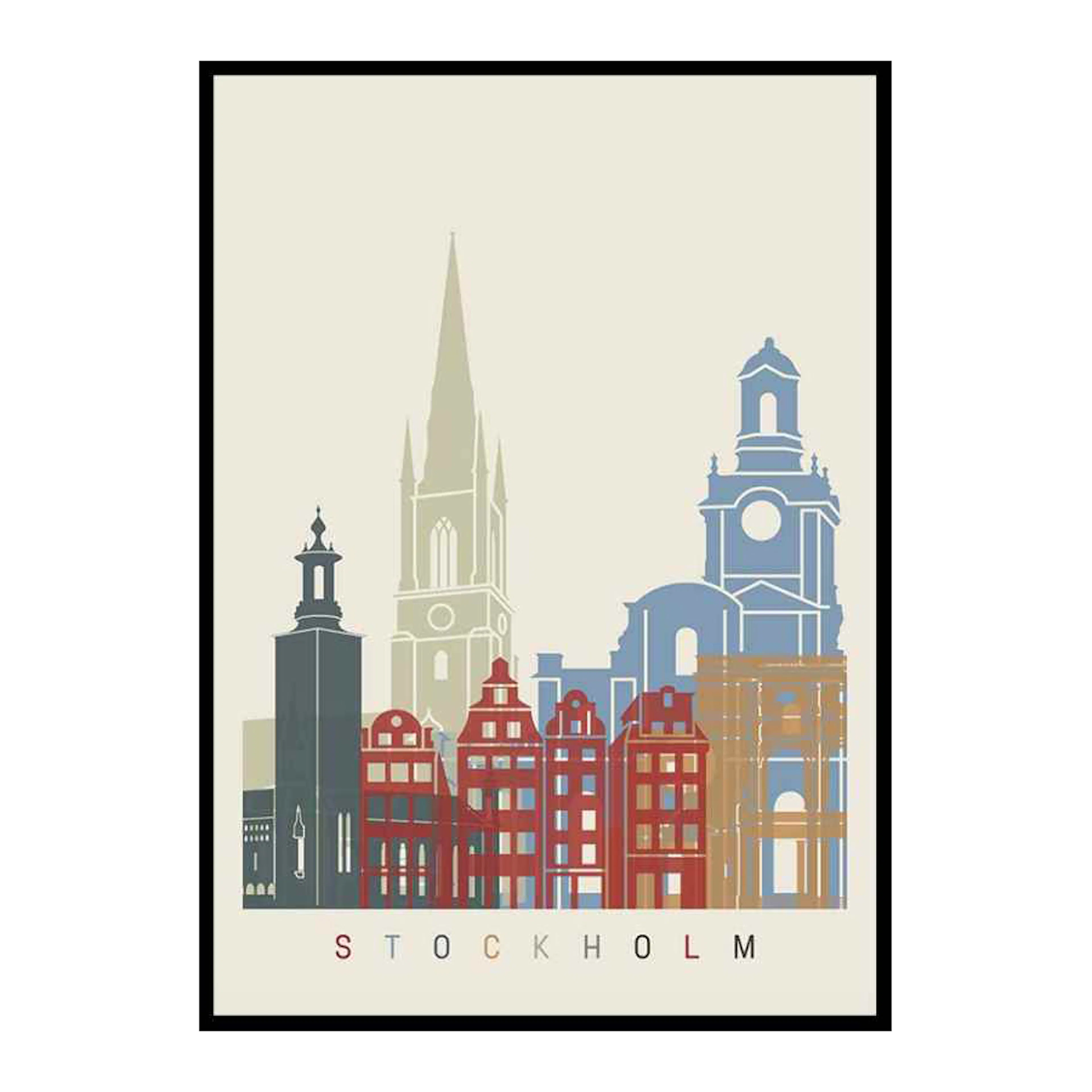 Stockholm Landmarks 50x70 cm