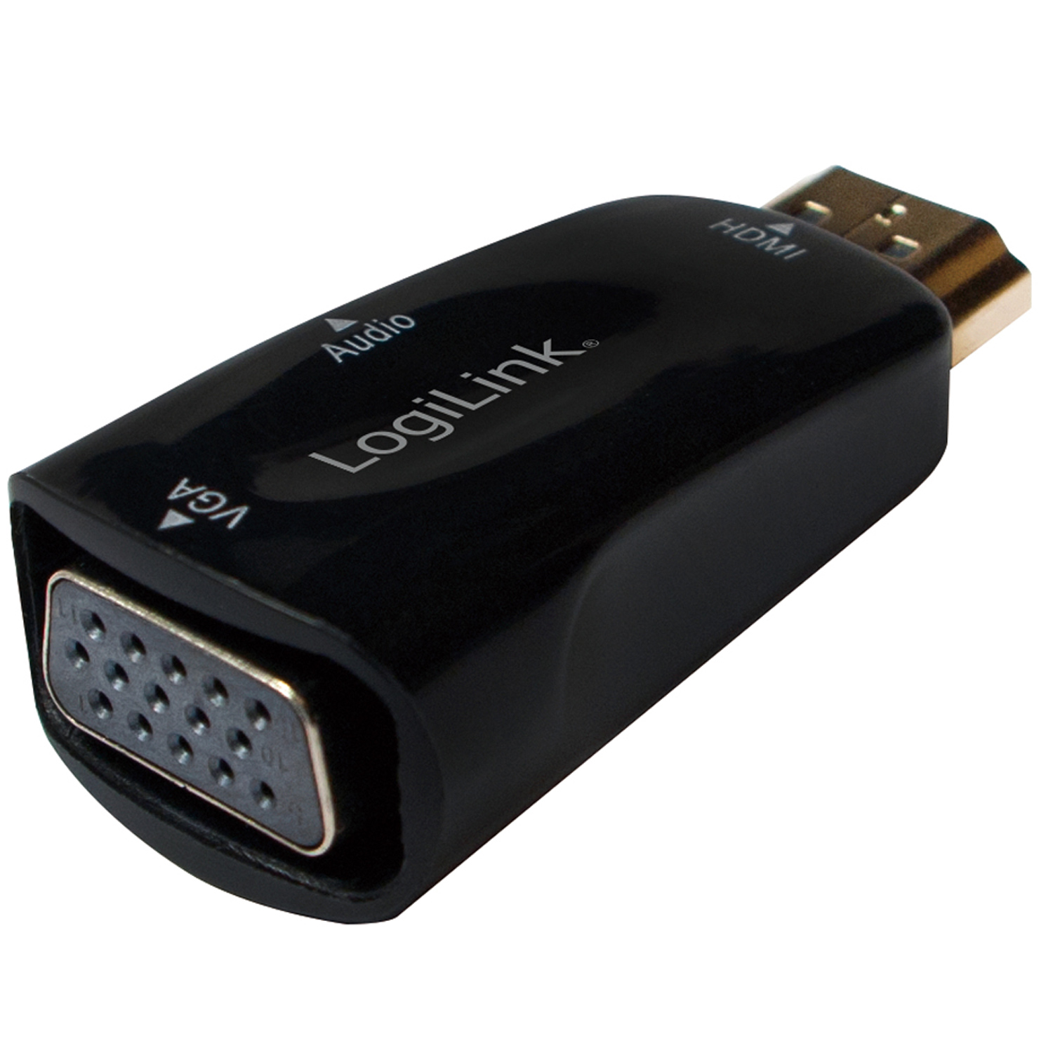 VGA till HDMI-konverterare LogiLink HDMI-hane till VGA-hona + Ljud