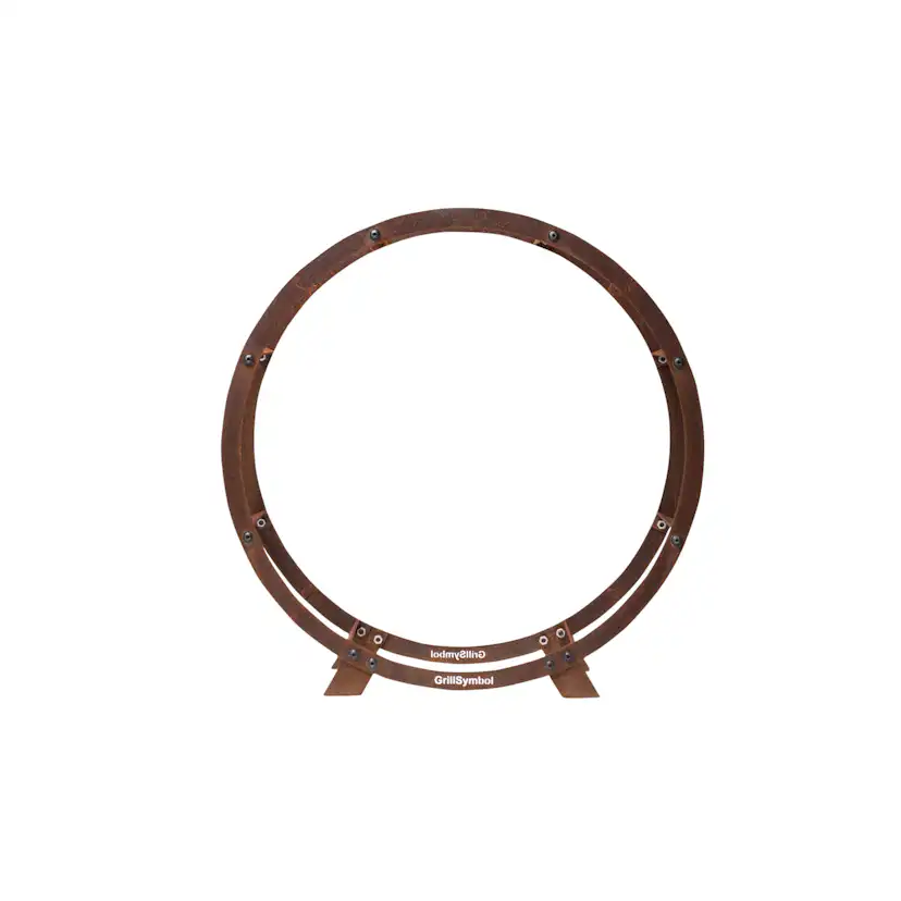 Vedförvaring GrillSymbol Bern 72 cm Cortenstål Väggfäst Vedhylla