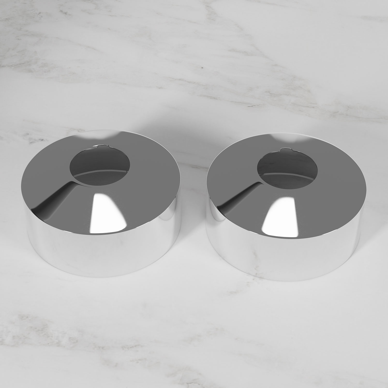 Täckbricka Scandtap Steel Pleasure Cover 33 mm á 2 st