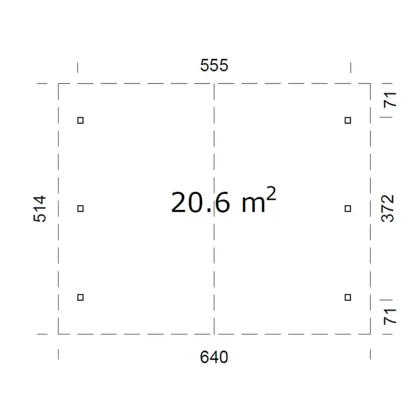 Carport Palmako Robert 20,6 m2