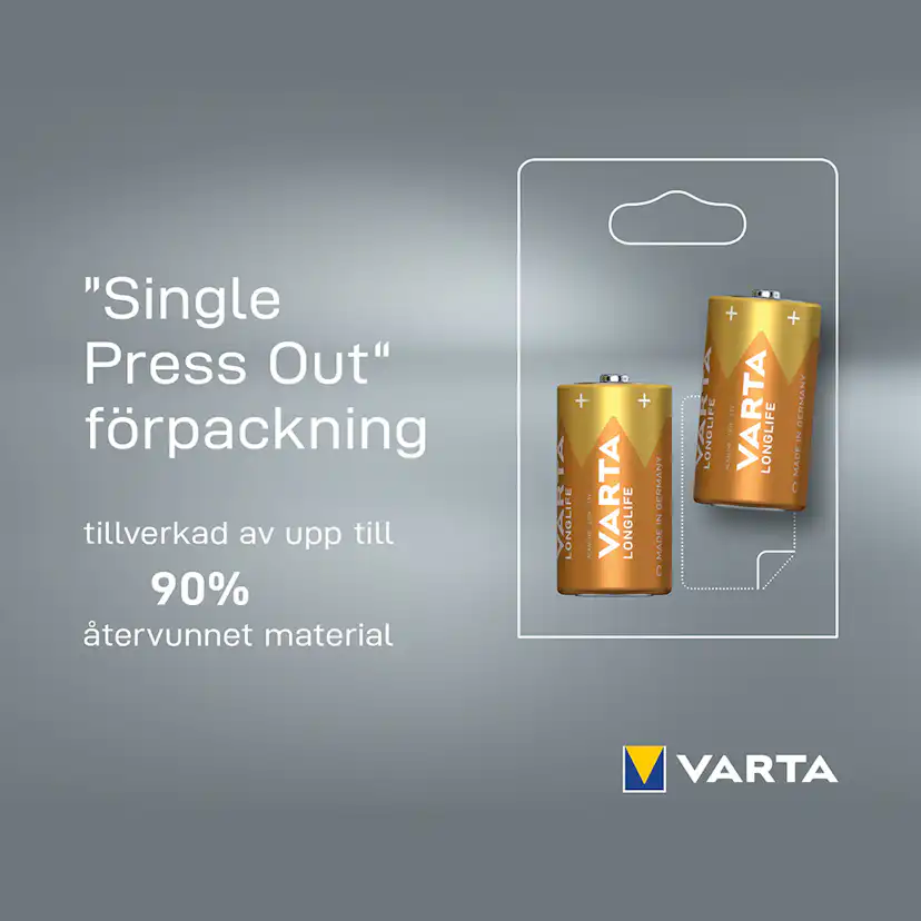 Batteri VARTA Alkaliska Longlife LR14/C 2-Pack