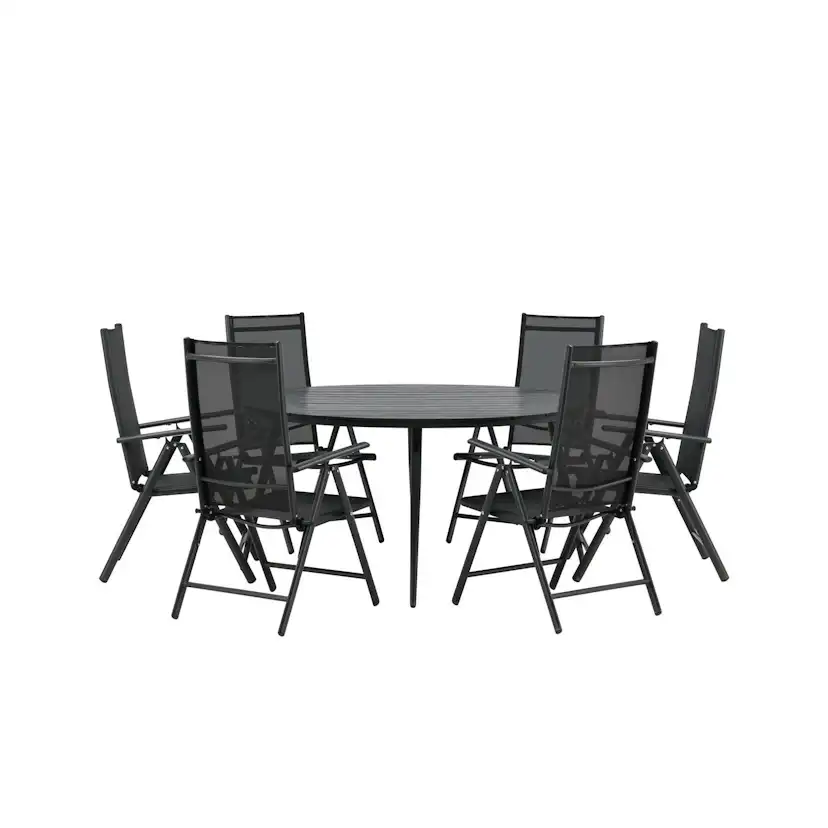 Matgrupp Venture Home Break Matgrupp Utomhus Rund 150 cm med 6 Break Positionsstol