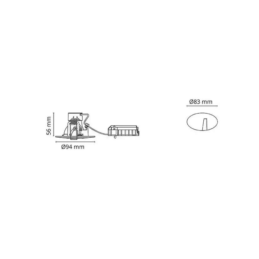 Downlight SG ARMATUREN Jupiter 6,5W LED Gu10 M-V